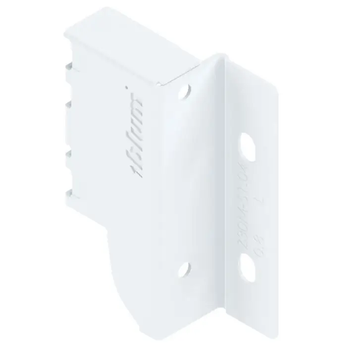 Adaptador Traseiro Baixo para Gaveta Tandembox Baixa - Branco - Lado Esquerdo - 01 unidade - Corrediças