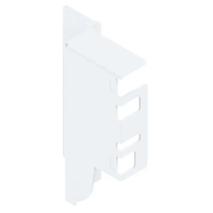 Adaptador Traseiro Baixo para Gaveta Tandembox Baixa - Branco - Lado Direito - 01 unidade - Corrediças