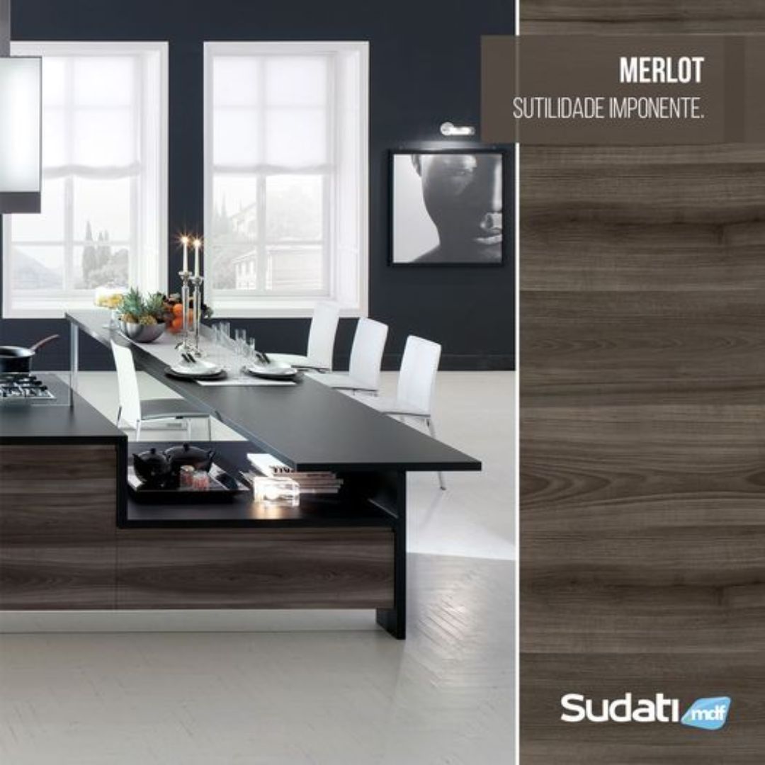 Chapa MDF 2750 x 1850 x 18mm | Merlot | Sudati - Sem Categoria
