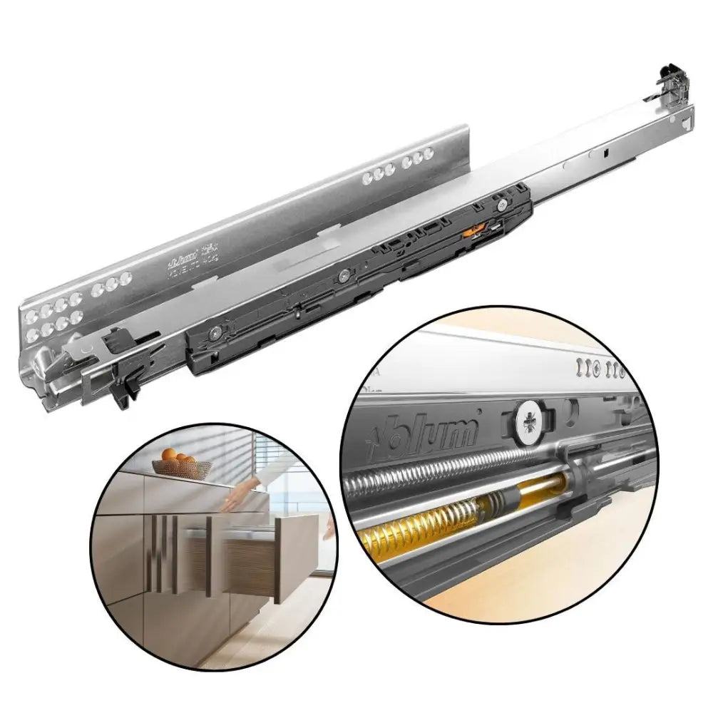 Corrediça Blum Movento 550mm | Extensão Total | Blumotion Acoplamento - Corrediças