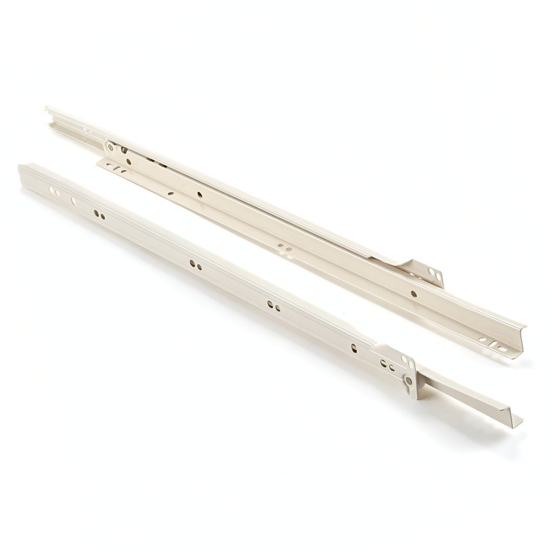 Corrediça Blum Standard 300mm | Extensão Parcial | Branco Creme - Corrediças