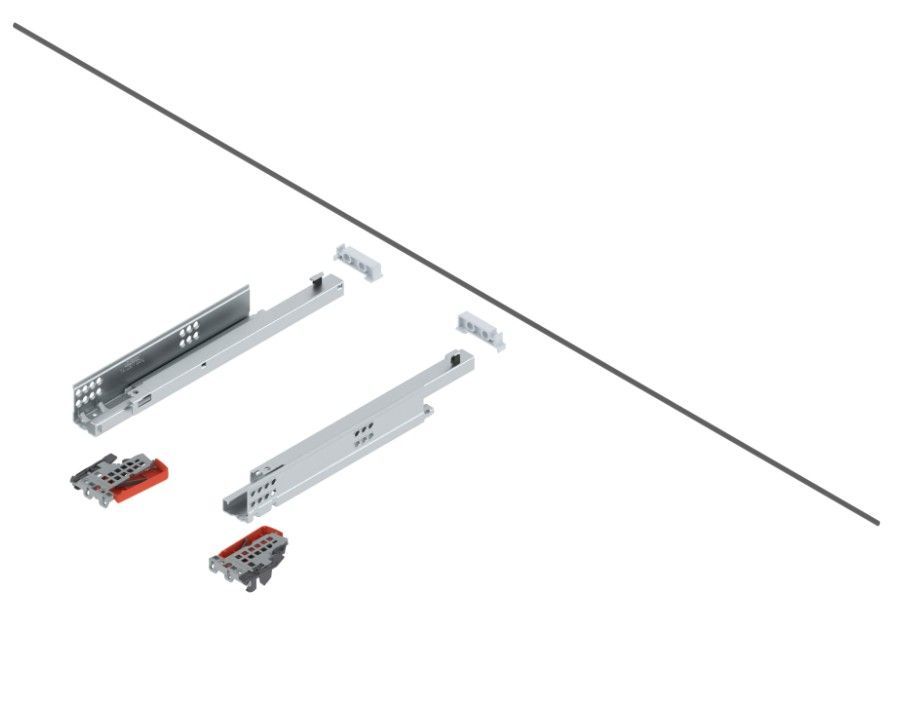 Corrediça Blum Tandem 400mm | Comprimento Real 435mm | Extensão Parcial 7/8’ | Abertura Tip On - Corrediças