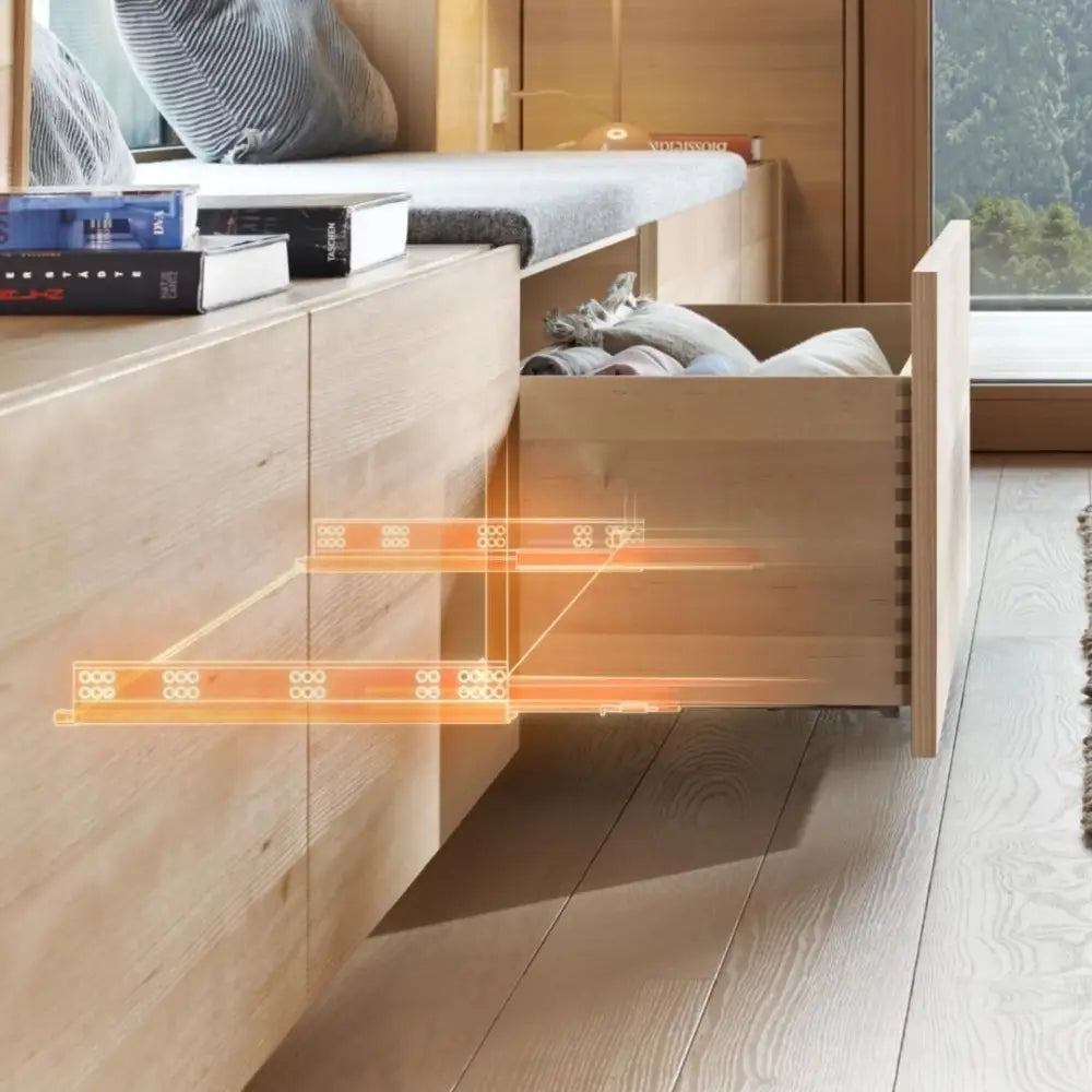 Corrediça Blum Tandem 450mm Ext Total | Sem Acoplamento - Corrediças