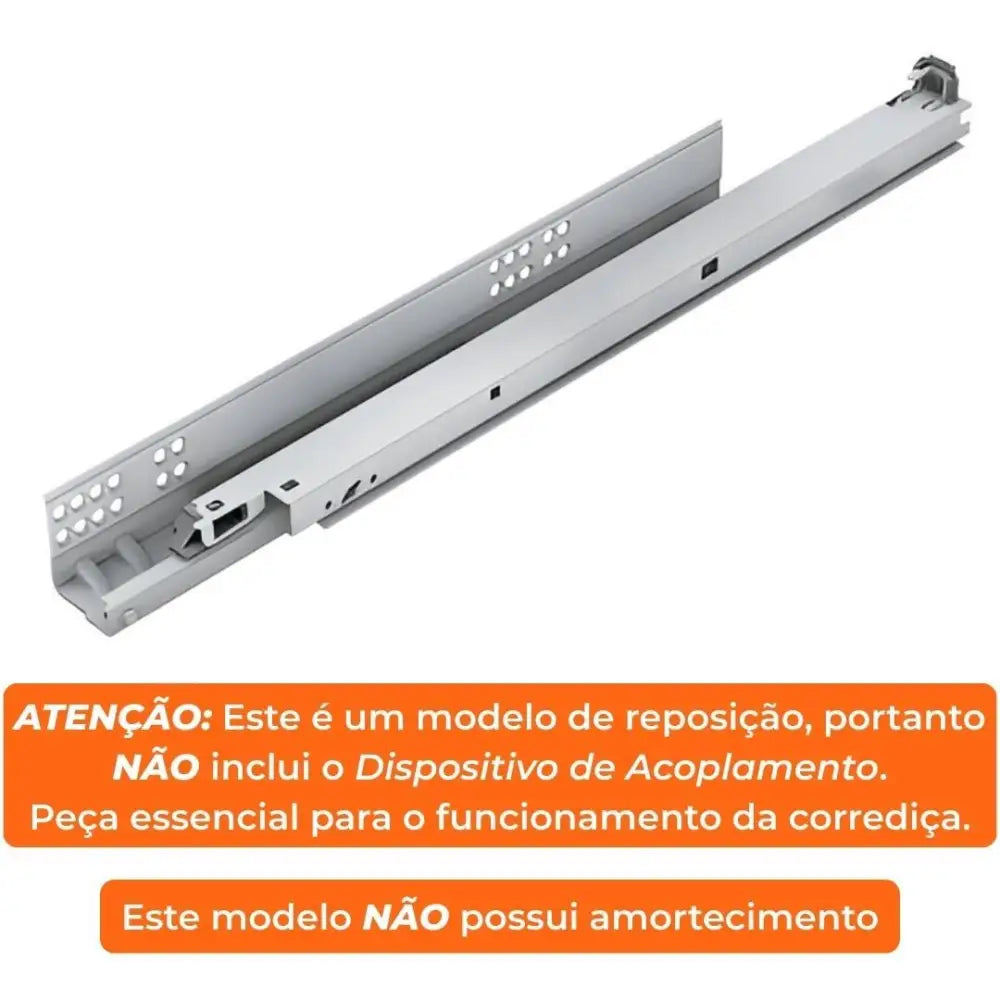 Corrediça Blum Tandem 450mm Ext Total | Sem Acoplamento - Corrediças