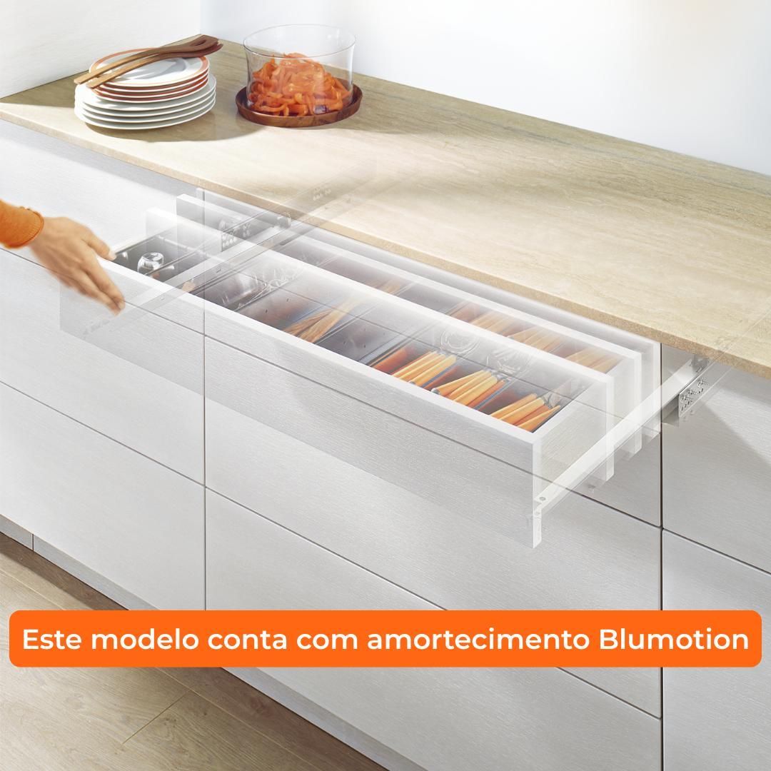Corrediça Tandem 450mm Extração Total | Com Amortecimento | Blum - Corrediças