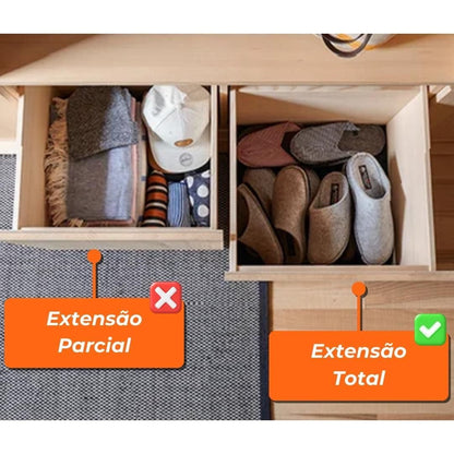 Corrediça Tandem 450mm Extração Total | Com Amortecimento | Blum - Corrediças