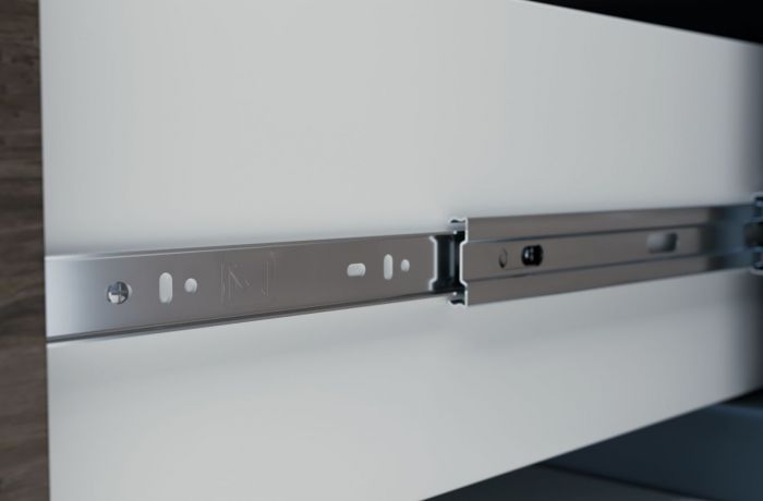 Corrediça Telescópica 500mm | Steel Pesada 55Kg | Metalnox - Corrediças