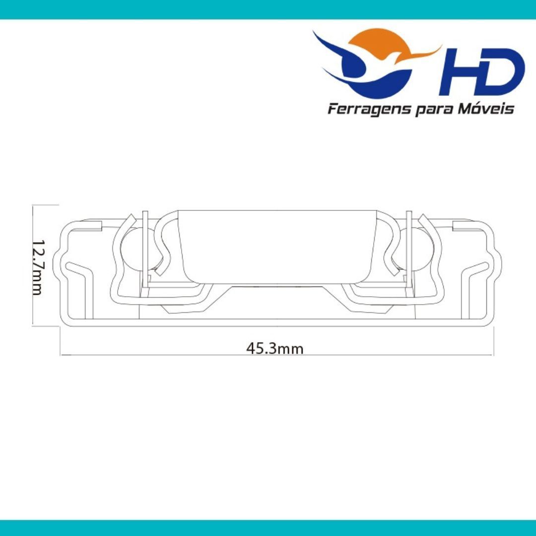 Corrediça Telescópica HD H45 450mm | Amortecimento Soft Closing - Corrediças