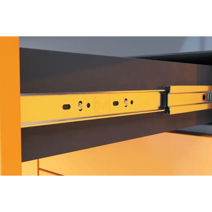Corrediça Telescópica Push Open 450mm | Abertura por Toque | Metalnox - Corrediças