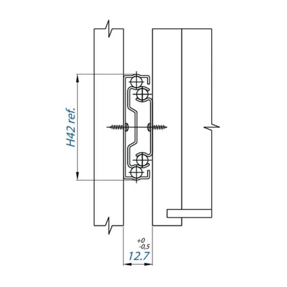 Corrediça Telescópica TEN 400mm ZA 30kg | Larga | FGVTN - Corrediças