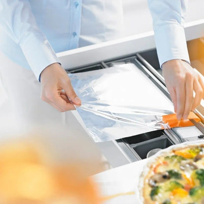 Cortador De Folhas Papel Alumínio | Blum Orga-Line | Cinza/laranja - 01 Unidade - Utensílios e Organizadores