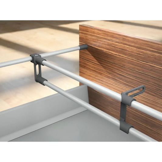 Divisor Transversal Reling 1106mm - P/ Gaveta Tandembox - Aluminizado - Kit 04 unidades - Corrediças