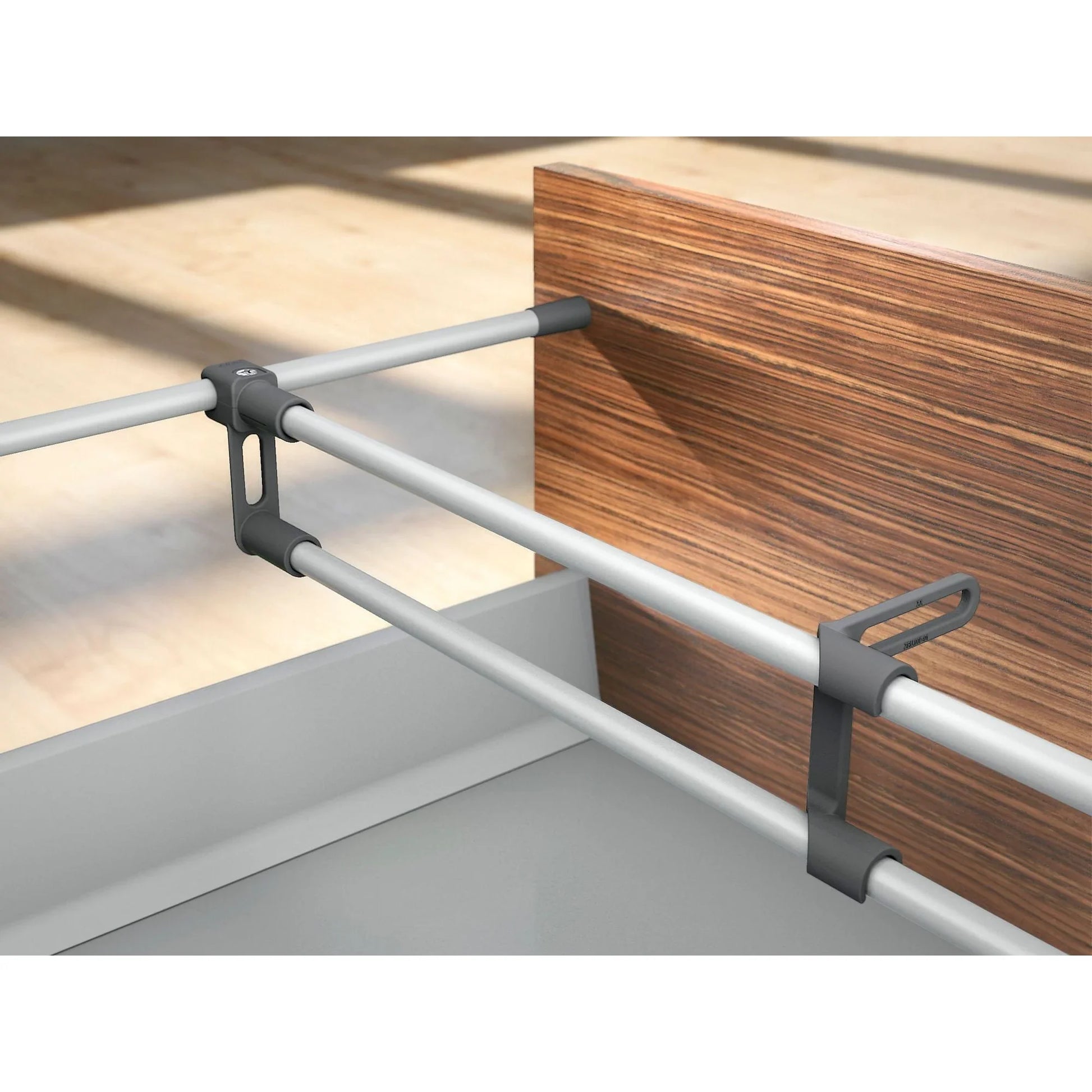 Divisor Transversal Reling 1106mm - P/ Gaveta Tandembox - Aluminizado - Kit 04 unidades - Corrediças
