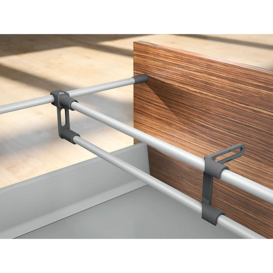 Divisor Transversal Reling 1106mm - P/ Gaveta Tandembox - Aluminizado - Kit 04 unidades - Corrediças