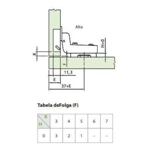 Dobradiça Super Curva TN | Aço Inox | Completa | FGVTN - Dobradiças