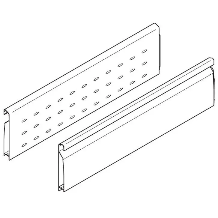 Elevação Lateral Tandembox Boxside 650mm - Esq./Dir. - Aluminizado - Par - Corrediças