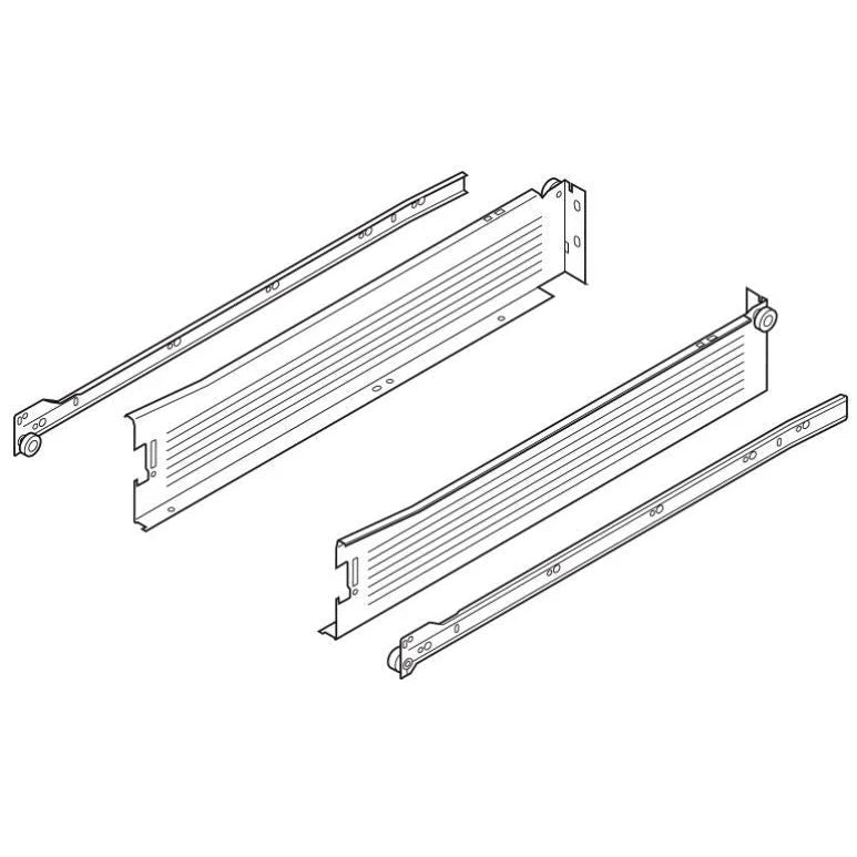 Gaveta Lateral Metabox Alta 450mm - Branco - Par - Acessórios