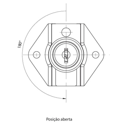 Fechadura para Gavetas | Trinco com Chave | 31 x 17 mm | FGVTN - Acessórios
