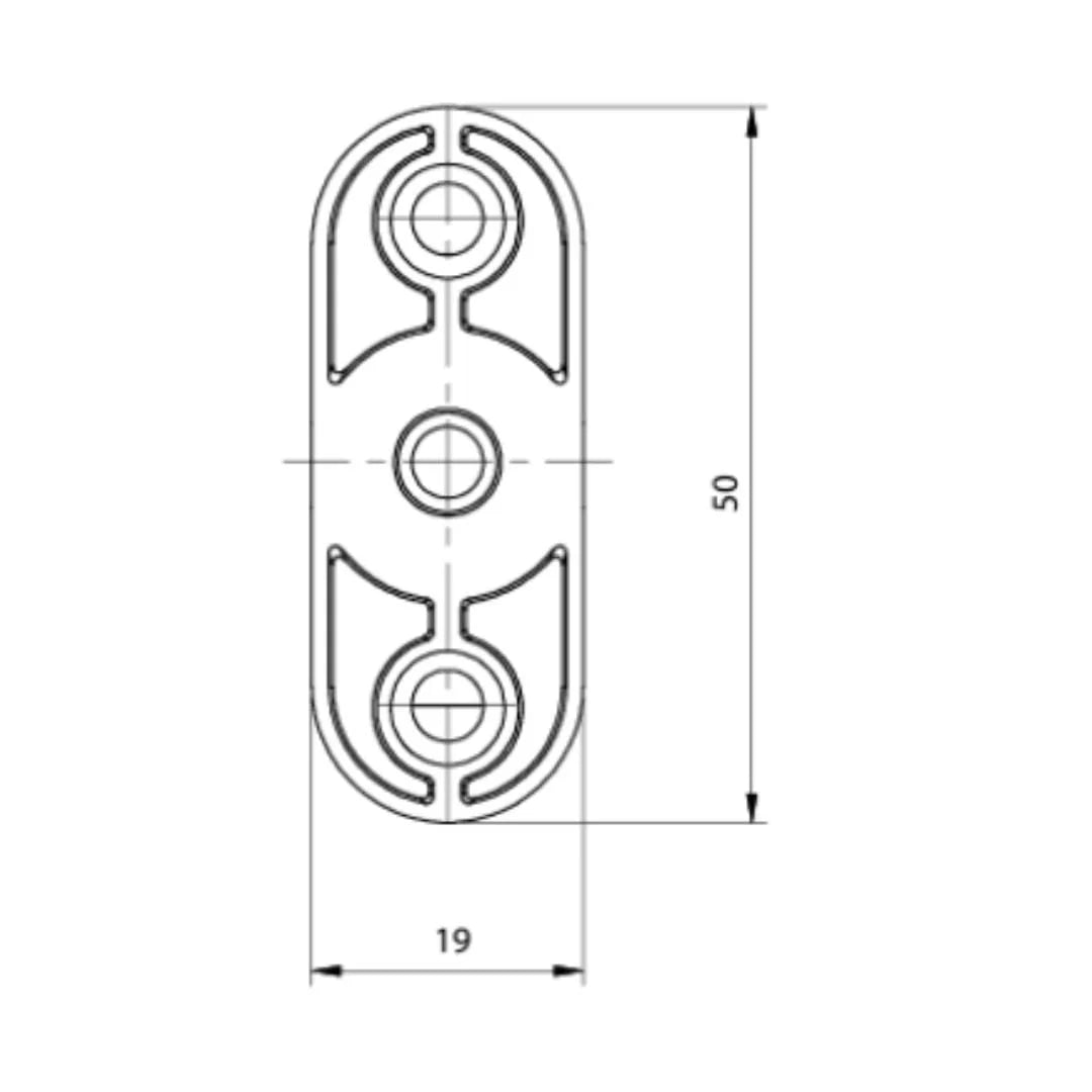 Fechadura para Porta De Correr | Cilindro De Pressão | 08 x 11 mm | FGVTN - Acessórios