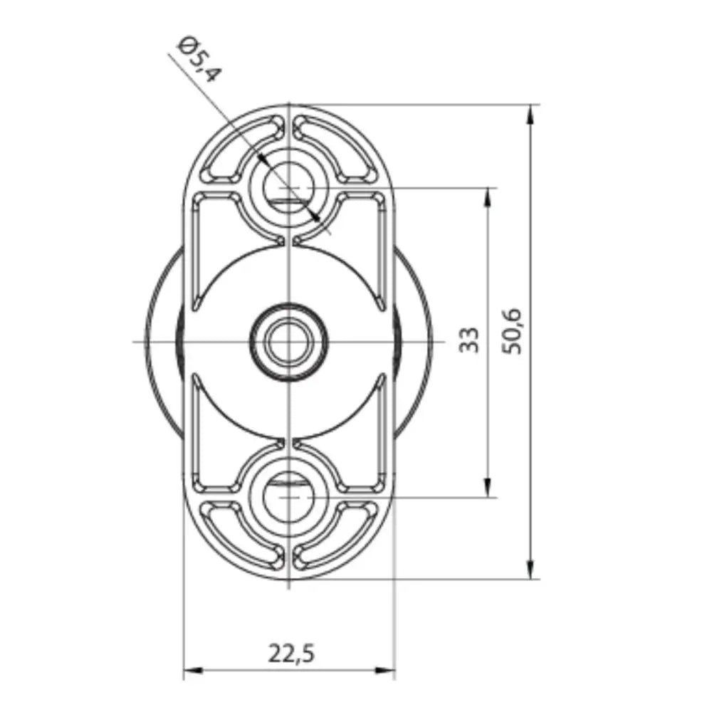Fechadura para Porta de Correr | Cilindro de Pressão | 22 x 36 mm | FGVTN - Acessórios