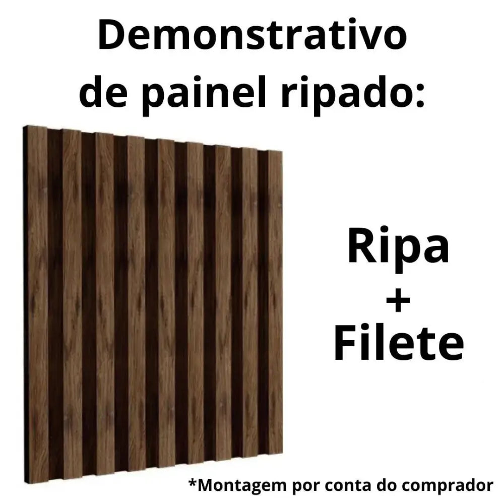 Filete Ipê Escuro Para Painel Ripado | 2,8 m X 23,5 mm X 8mm | 2 Unidades - Painel