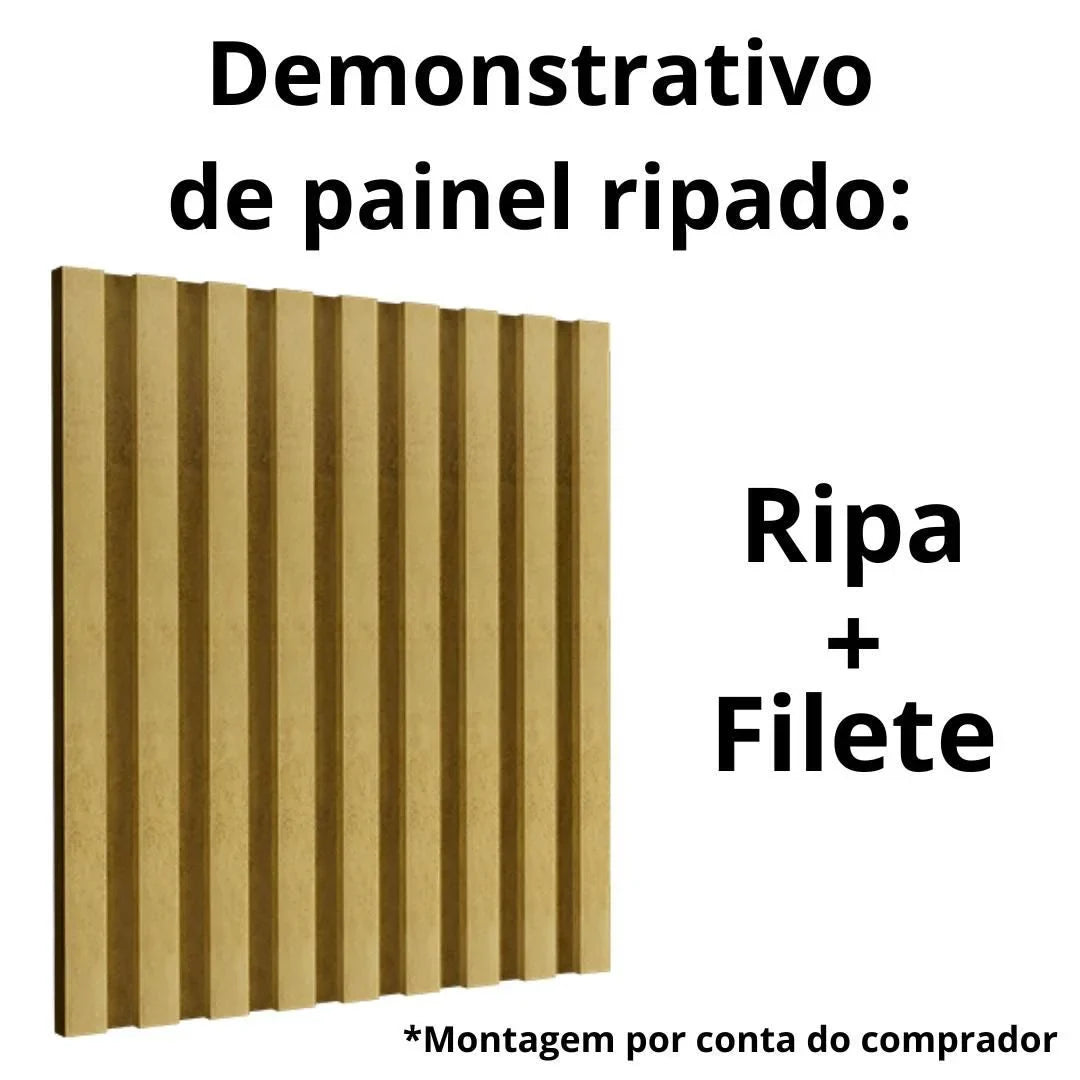 Filete Oxi Ouro Para Painel Ripado | 2,8 m X 23.5 mm X 8mm | 2 Unidades - Painel