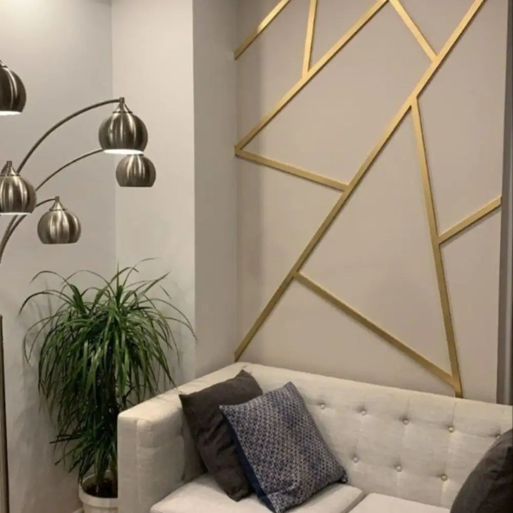 Filete Oxi Ouro Rosê Para Painel Ripado | 2,8 m X 23.5 mm X 8mm | 2 Unidades - Painel