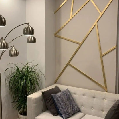 Filete Oxi Ouro Rosê Para Painel Ripado | 2,8 m X 23.5 mm X 8mm | 2 Unidades - Painel