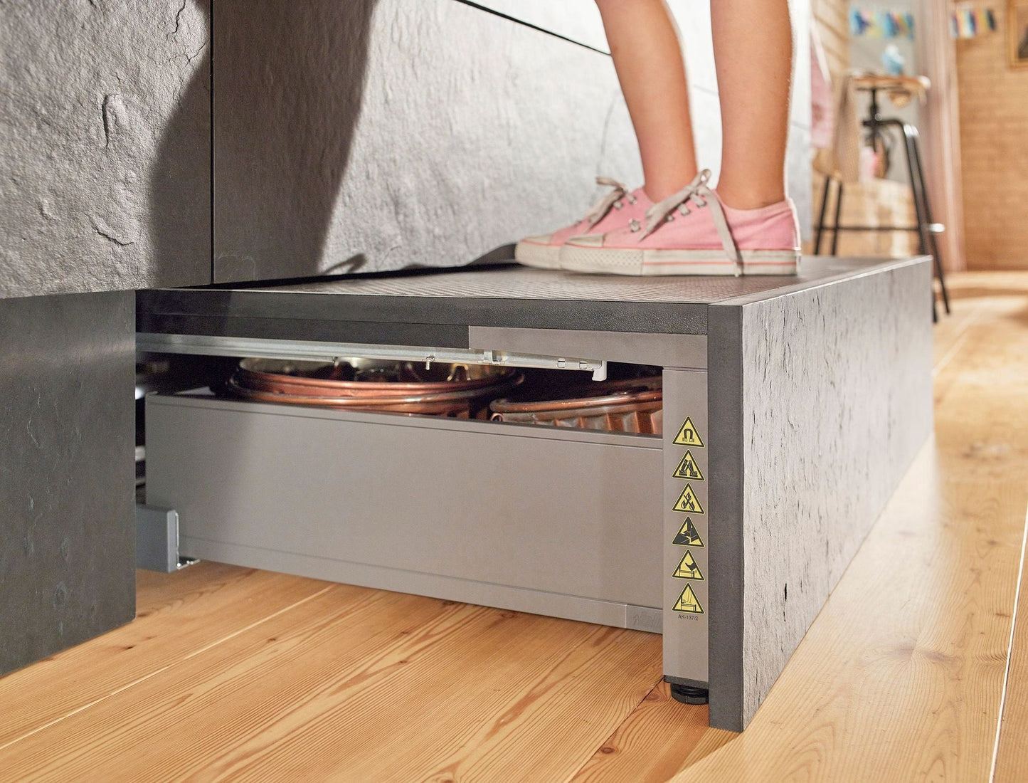Gaveta para Elevação Space Step c/ Blumotion 410mm - Kit - Gavetas Metálicas