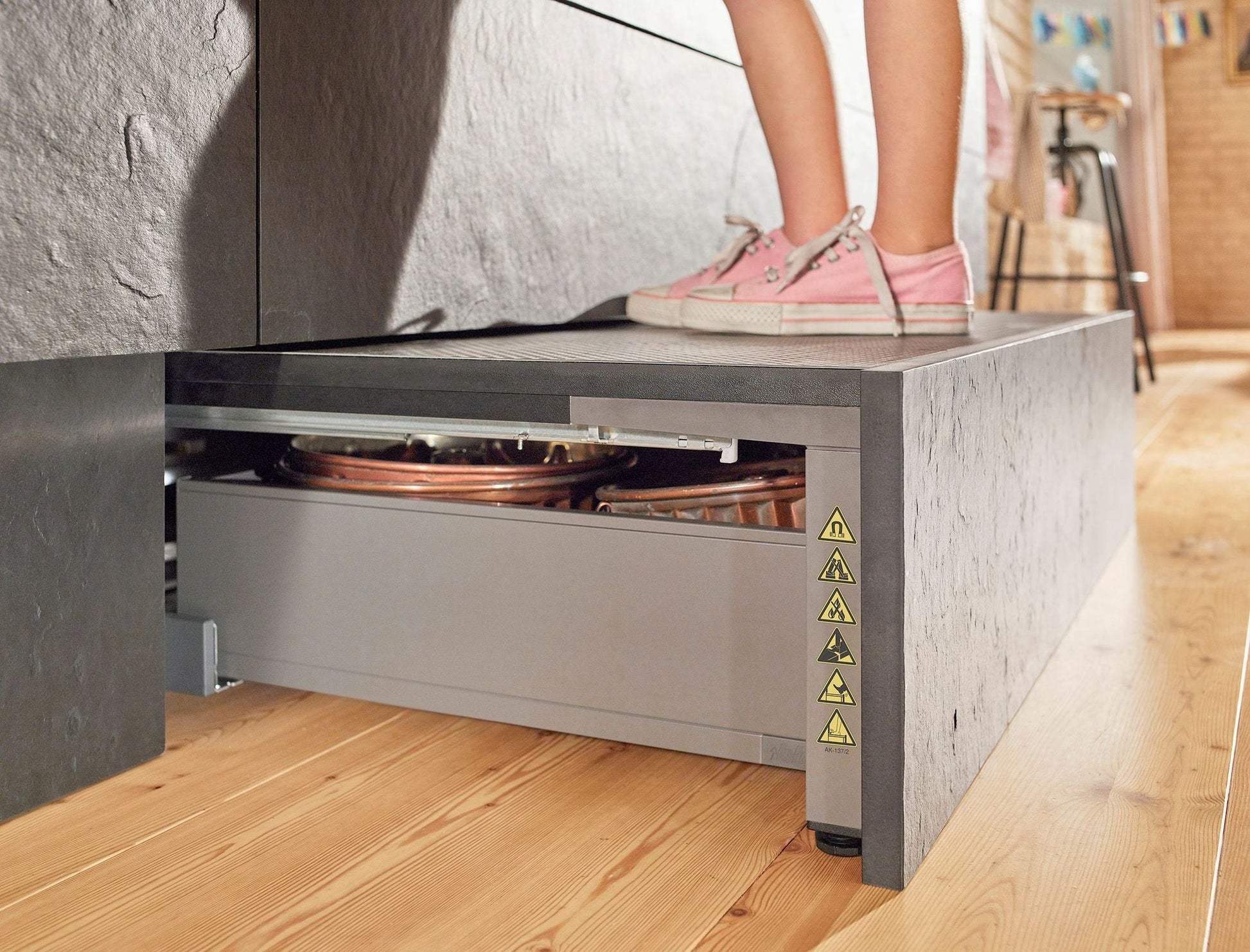 Gaveta para Elevação Space Step c/ Blumotion 410mm - Kit - Gavetas Metálicas