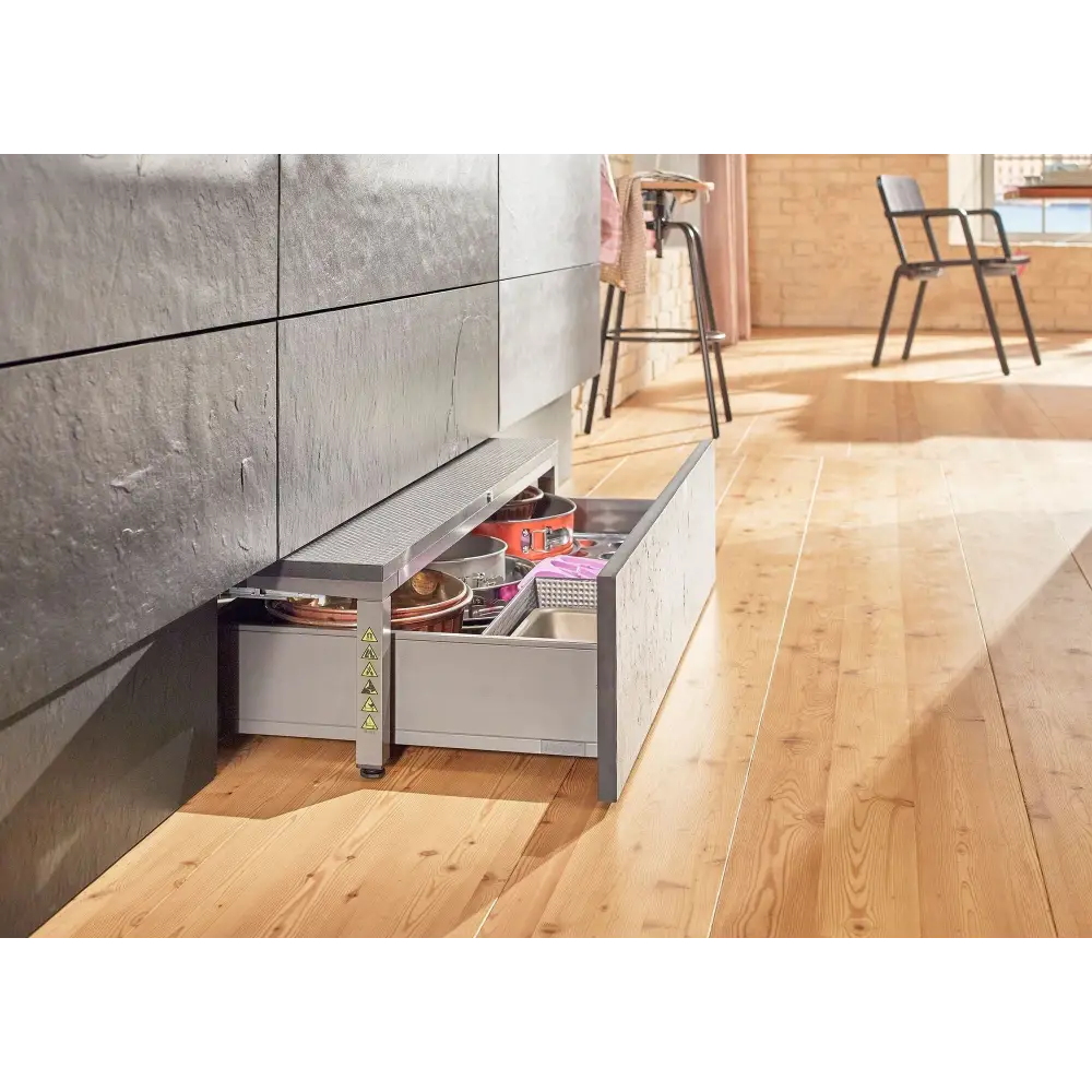 Gaveta para Elevação Space Step c/ Blumotion 410mm - Kit - Gavetas Metálicas