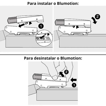 Kit 2 Amortecedor Blumotion para Dobradiça Blum Clip Top Reta - Acessórios