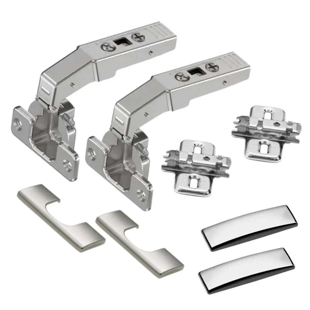 Kit 2 Dobradiças Blum Clip Top 95° | Canto Falso | Amort. Blumotion - Dobradiças