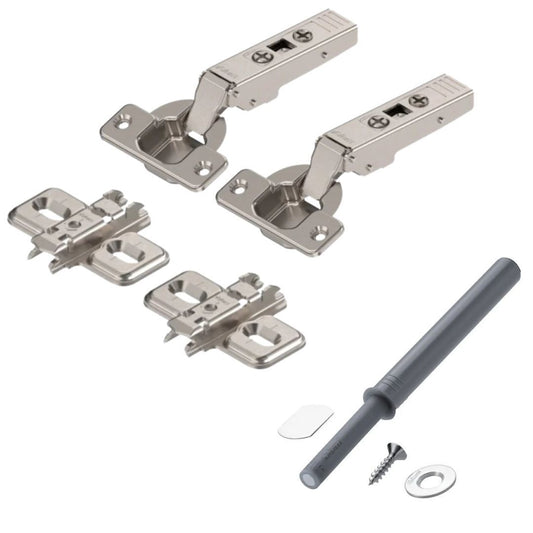 Kit 2 Dobradiças Clip Reta Sem Mola + Tip-On | Blum - Dobradiças