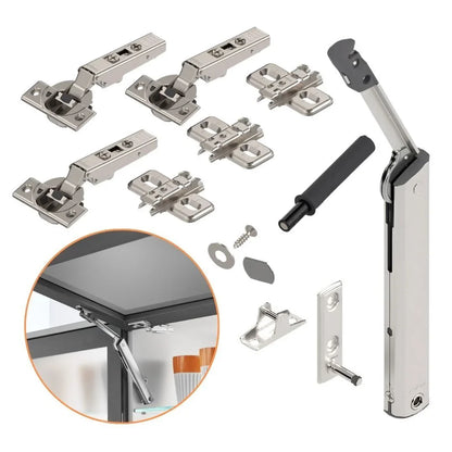 Kit Articulador Unilaretal Aventos Blum HK-XS | Pulsador Tip-On + 3 Dobradiças 107° | 20K1500T - Articuladores