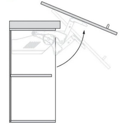 Kit Aventos HS com Servo-Drive | Altura 350 - 525mm Tipo C | Blum - Articuladores