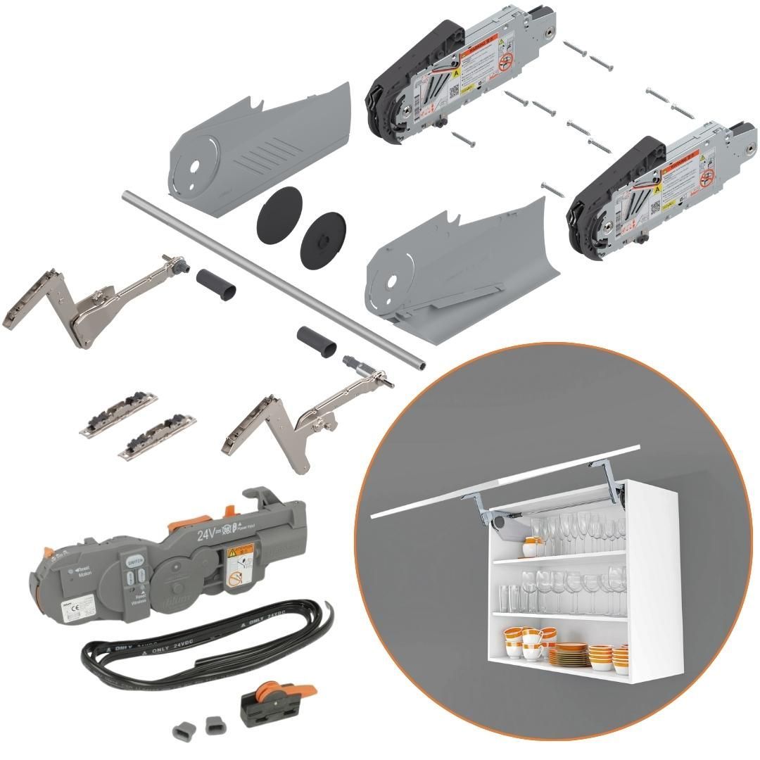 Kit Aventos HS com Servo-Drive | Altura 350 - 525mm Tipo C | Blum - Articuladores