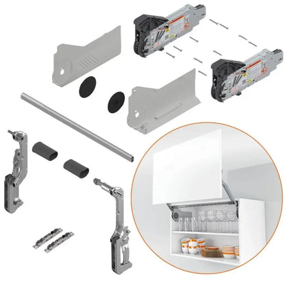 Kit Blum Aventos HL | Altura 400 a 550mm - Peso 2,75 a 6,75kg | (AC.25 + BC.38) 31025242 - Articuladores