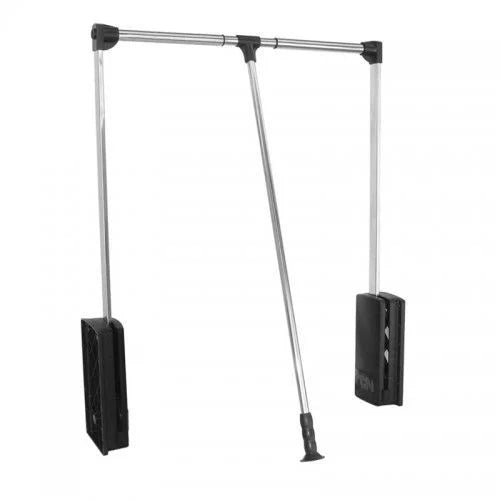 Kit Cabideiro Basculante 660-890mm Preto/Cromado - Acessórios
