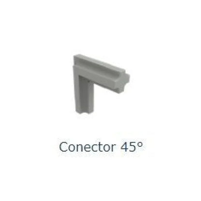 KIT CONECTOR 45° (LINK) - 8 UN. + 16 PARAFUSOS CINZA MICROTEXTURA - Acessórios