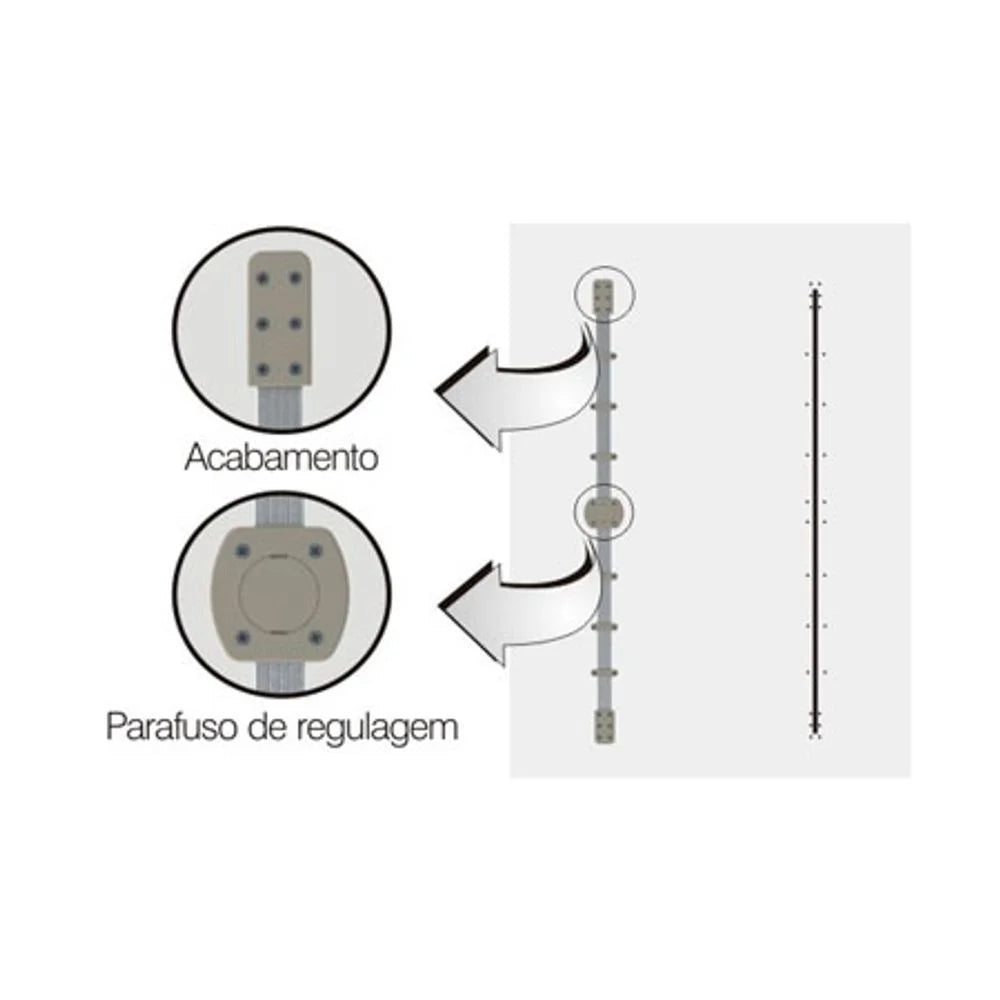 Kit Desempenador Para Portas Embutido - 1 Porta - Dp-101/1 - Acessórios