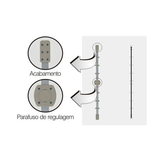 Kit Desempenador Para Portas Embutido - 1 Porta - Dp-101/1 - Acessórios