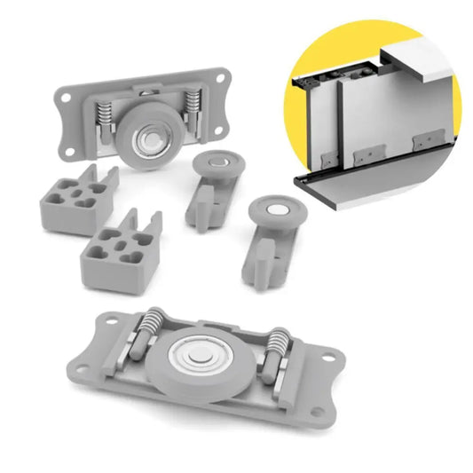 Kit Deslizante para Porta de Correr RO 47 | Embutido | 60Kg | Rometal - Sistemas Deslizantes