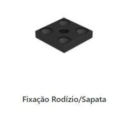 KIT FIXAÇÃO RODÍZIO/SAPATA (LINK) 4 UN. - AÇO CORTEN MICROTX - Acessórios