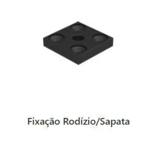 KIT FIXAÇÃO RODÍZIO/SAPATA (LINK) 4 UN. - AÇO CORTEN MICROTX - Acessórios