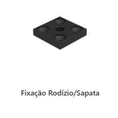 KIT FIXAÇÃO RODÍZIO/SAPATA (LINK) 4 UN. - AÇO CORTEN MICROTX - Acessórios