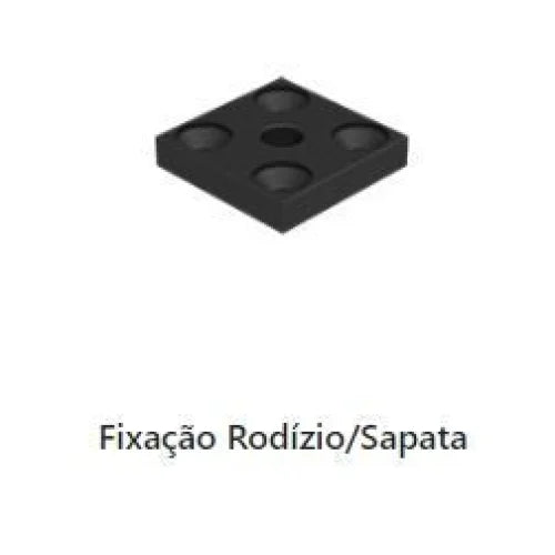 KIT FIXAÇÃO RODÍZIO/SAPATA (LINK) 4 UN. - SUP. NATURAL/CR. ACETINADO - Acessórios