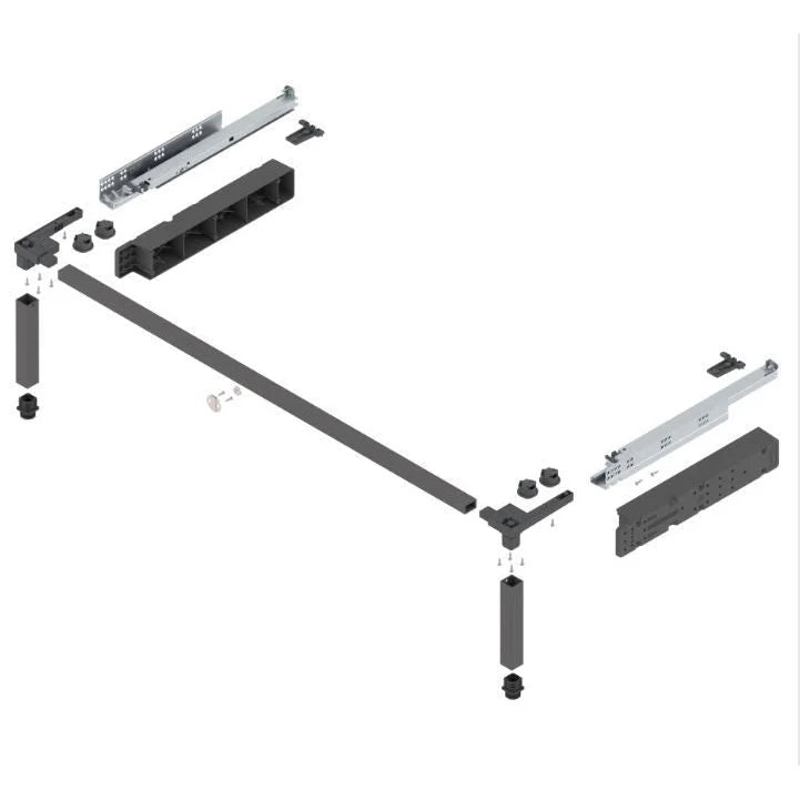 Kit Gaveta para Elevação Space Step c/ Blumotion - Kit Completo - Gavetas Metálicas