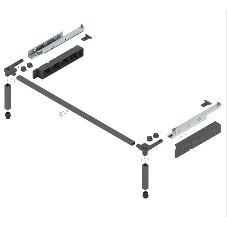 Kit Gaveta para Elevação Space Step c/ Blumotion - Kit Completo - Gavetas Metálicas