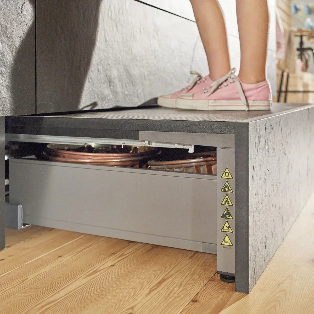 Kit Gaveta para Elevação Space Step c/ Blumotion - Kit Completo - Gavetas Metálicas